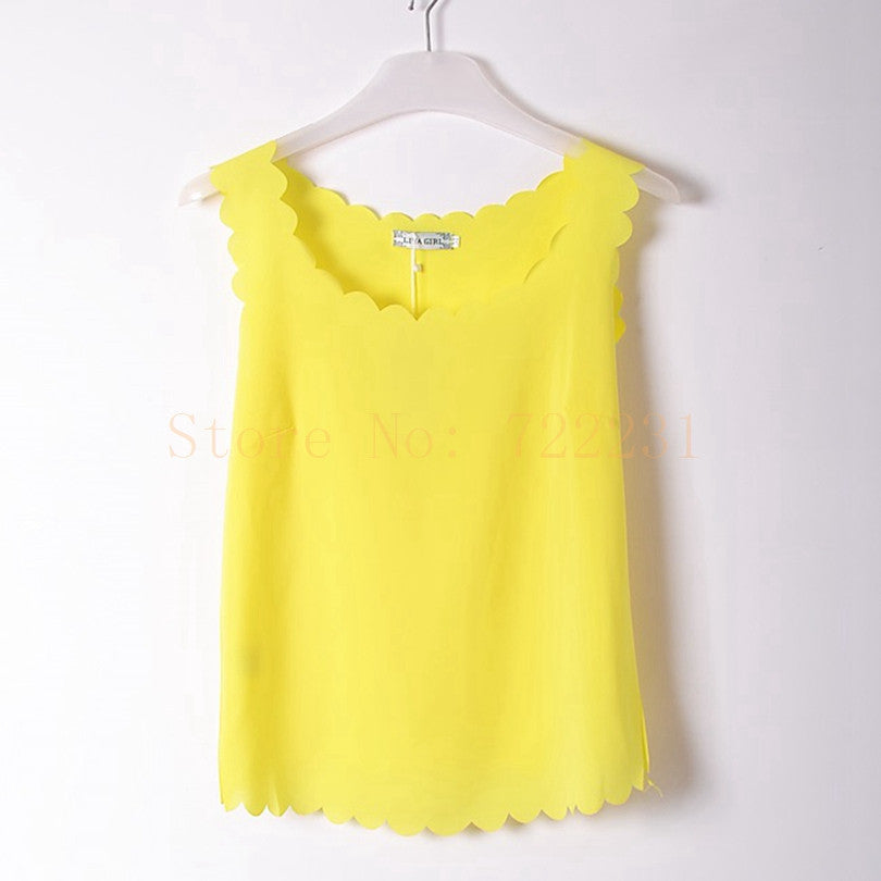 Online discount shop Australia - Fashion wave Neck Plus Size Chiffon Shirt For Women'S Blouse Tops Office Shirts Blouses Clothes