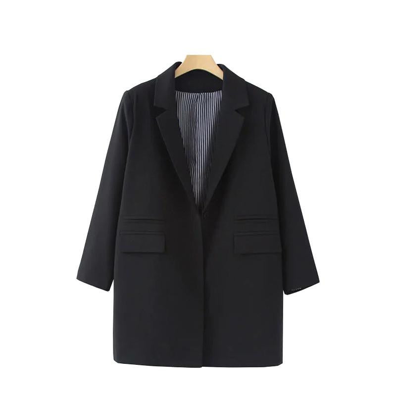 Online discount shop Australia - Bella Philosophy Women new  long button double pockets long sleeve blazer jacket coat S-XXXL plus size