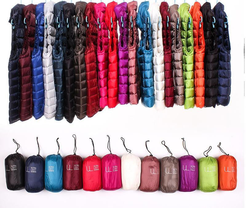 Women 90% White Duck Down Vest Women's Ultra Light Duck Down Vest Jacket Sleeveless Coat