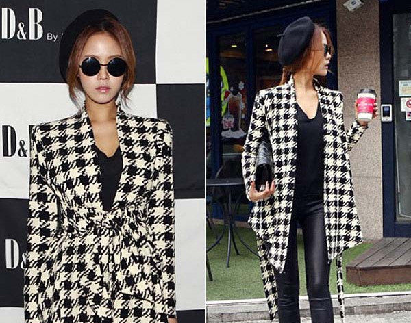 Online discount shop Australia - GZDL Fashion Women  Jacket Coat Long Sleeve Houndstooth Casual Clothing Slim Belt Peplum Cardigan Outerwear CL0271