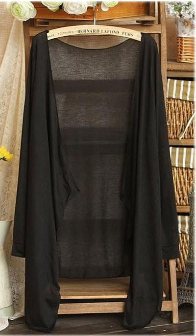 Women Cardigan Thin Female Blouse Teenage Girl Sunscreen Clothing Yellow Pink Gray Blue White Short Tops