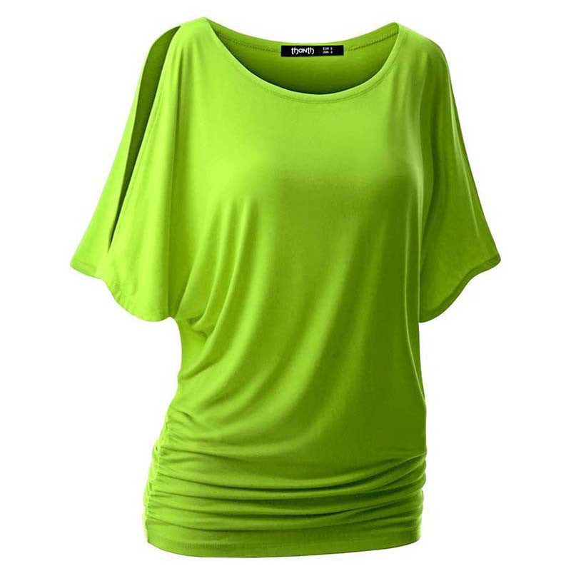 Online discount shop Australia - American Apparel Casual Women Loose Bat Sleeve Short Black/White T-shirt Casual Slim Tops Plus Size