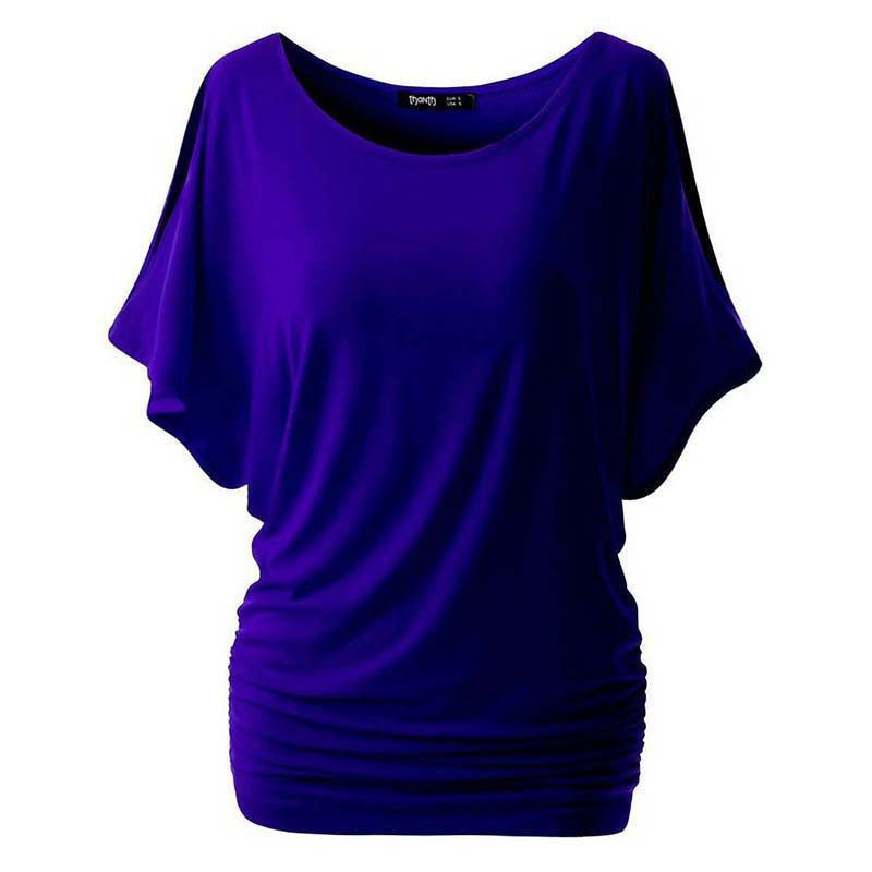 Online discount shop Australia - American Apparel Casual Women Loose Bat Sleeve Short Black/White T-shirt Casual Slim Tops Plus Size