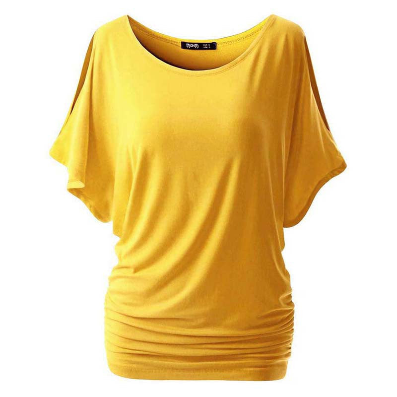 Online discount shop Australia - American Apparel Casual Women Loose Bat Sleeve Short Black/White T-shirt Casual Slim Tops Plus Size