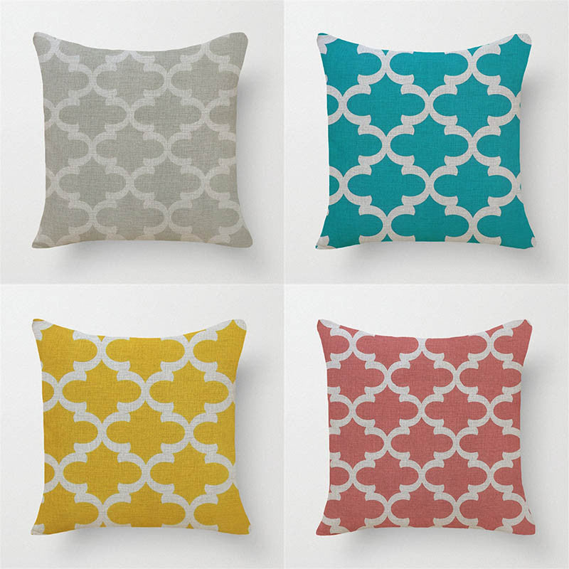 Online discount shop Australia - High Quality Home Decorative Pillow New Arrival Quatrefoil Printed Style Throw Pillows Car Home Decor Cushion