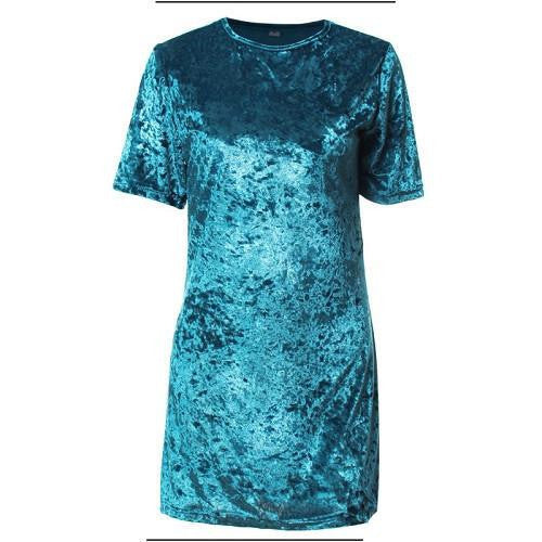 velvet dress women short sleeve warm spring autumn dress fashion women casual dress