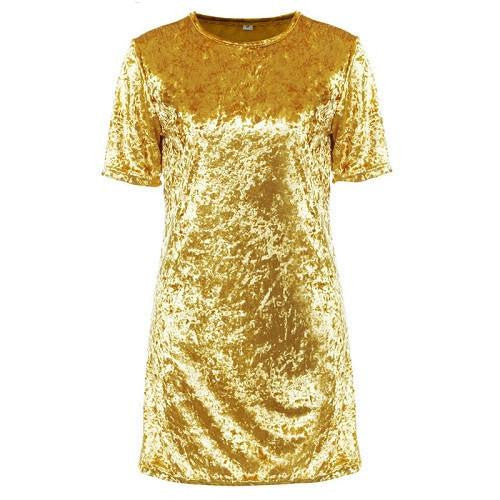velvet dress women short sleeve warm spring autumn dress fashion women casual dress