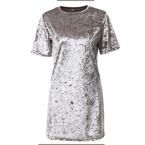 velvet dress women short sleeve warm spring autumn dress fashion women casual dress