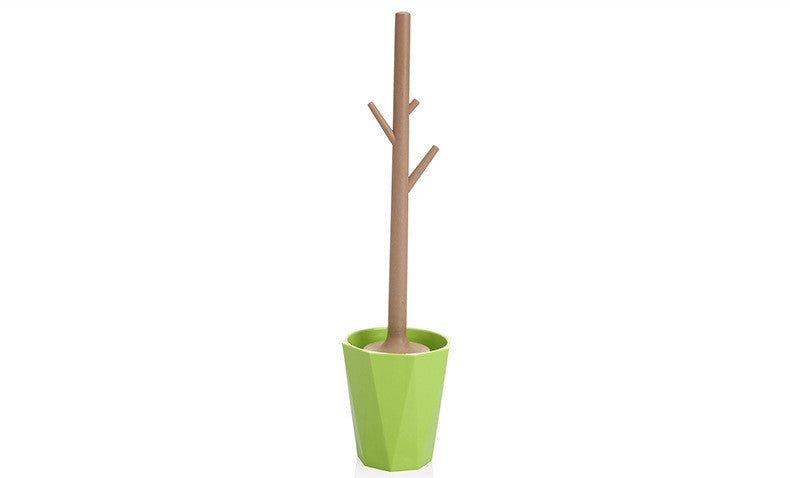 Online discount shop Australia - Branch Design PP PS Toilet Brush with Funny Base Household Cleaning Tool Strong Detersive Power Durable Type and Ornamental