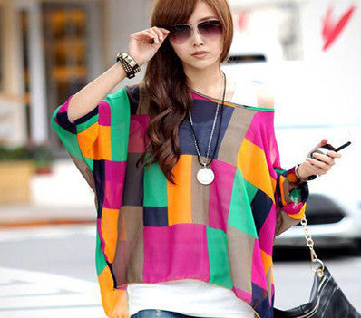 Online discount shop Australia - Boho Style Women Chiffon Blouse Floral Print Tops Shirt for Women Clothing 4XL Chiffon Shirts