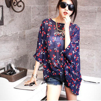 Online discount shop Australia - Chiffon Tops Novelty Ladies Floral Print Casual Loose Blouses Shirts Plus Size 4XL 5XL 6XL Women's Tops Blouses