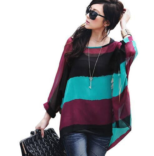 Women Blouses Fashion Womens Casual Chiffon Blouse Style 4XL 5XL 6XL Plus Size Women Chiffon Shirts Tops