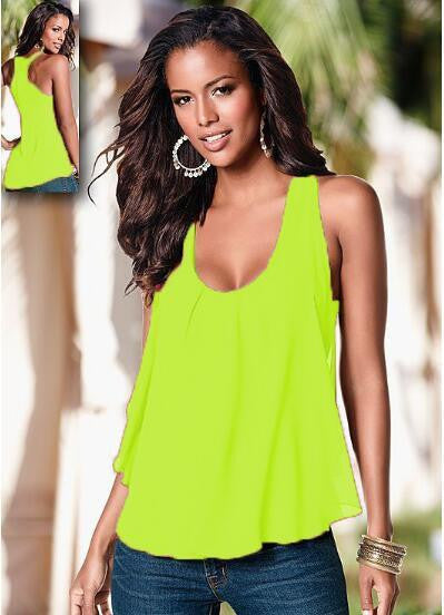 Online discount shop Australia - 40 T Shirt Women Chiffon T Shirt Plus Size Solid Sleeveless Loose Backless Sexy O-neck Casual Women Tops Clothing