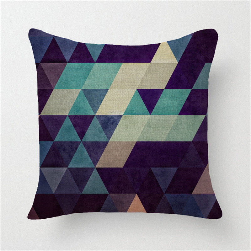 Online discount shop Australia - European Cushion Home Sofa Car Throw Pillows Geometric Style Plaid Printed Signature Cotton Cushion Cushion