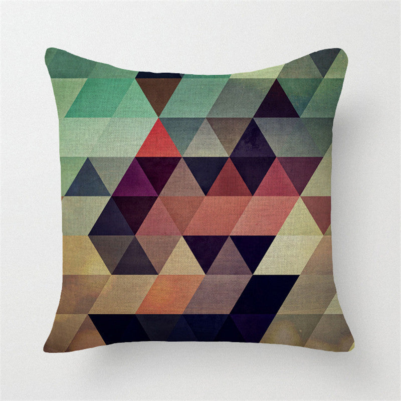 Online discount shop Australia - European Cushion Home Sofa Car Throw Pillows Geometric Style Plaid Printed Signature Cotton Cushion Cushion