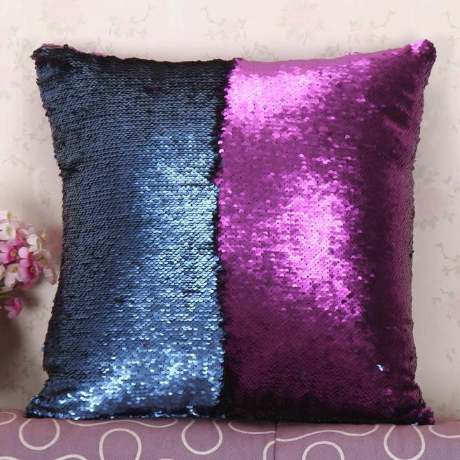 Online discount shop Australia - Fashion Heaven New DIY Two Tone Glitter Sequins Throw Pillows Decorative Cushion Case Sofa Car