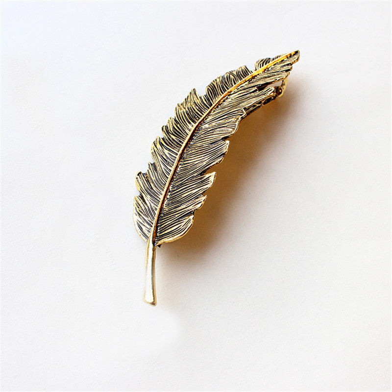 Online discount shop Australia - Metal Leaf Hair Clip Girls Vintage Gold Hairpin Princess Women Hair Accessories  para el
