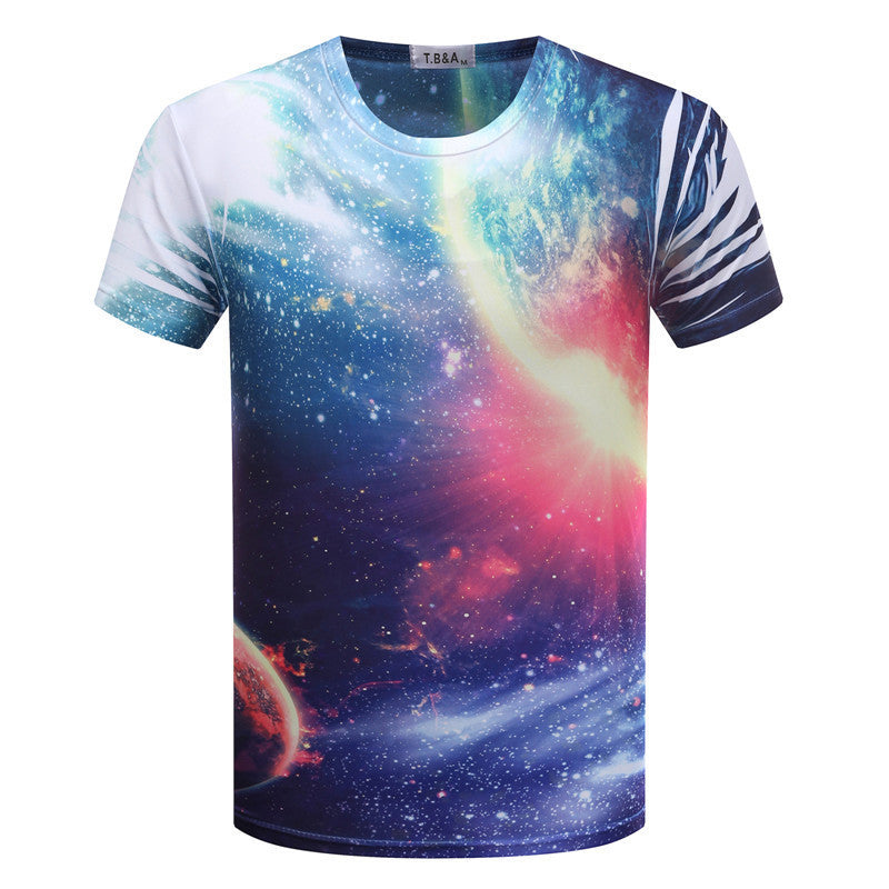 3D Computer Printing T-Shirt Men's T Shirt short sleeve O Neck Printed Shirts Fashion Knitted Tops Tees TX84-An-R1
