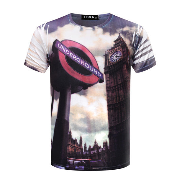 3D Computer Printing T-Shirt Men's T Shirt short sleeve O Neck Printed Shirts Fashion Knitted Tops Tees TX84-An-R1