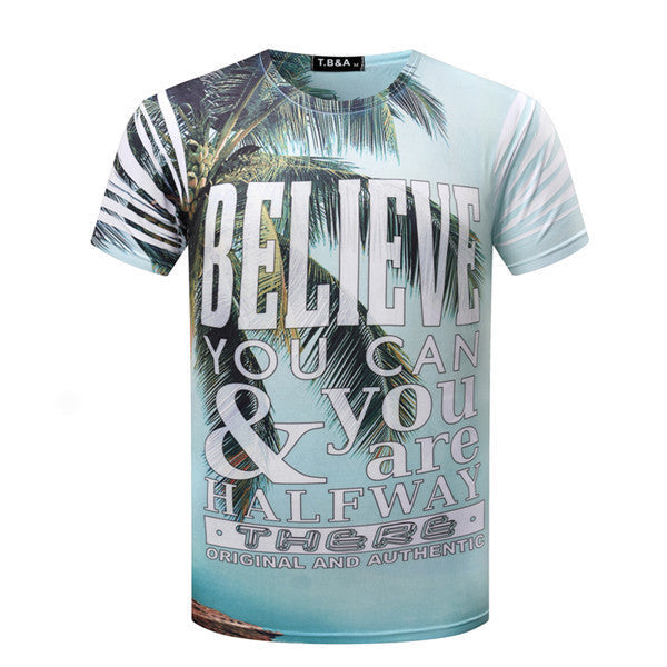 3D Computer Printing T-Shirt Men's T Shirt short sleeve O Neck Printed Shirts Fashion Knitted Tops Tees TX84-An-R1