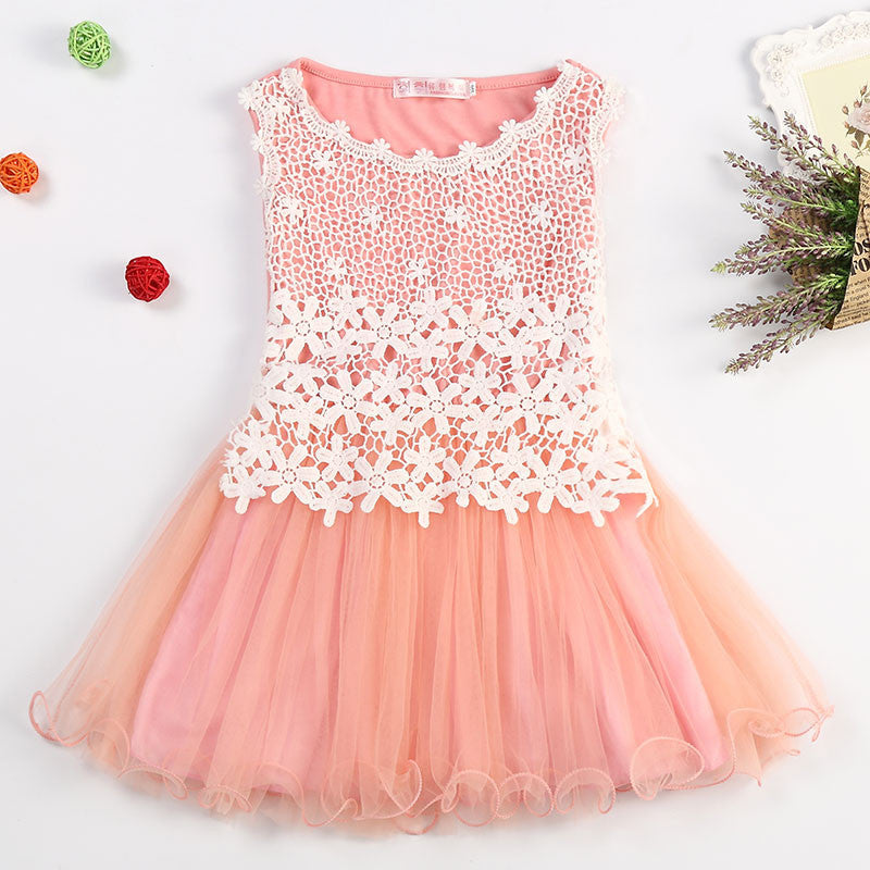 Online discount shop Australia - Fairy Princess Lace Flowers Girls Dress Kids Birthday Party Wear Toddler TuTu Girls Dresses Girl Clothing Kids Baptism Clothes