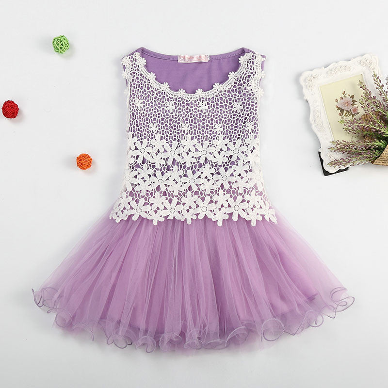 Online discount shop Australia - Fairy Princess Lace Flowers Girls Dress Kids Birthday Party Wear Toddler TuTu Girls Dresses Girl Clothing Kids Baptism Clothes