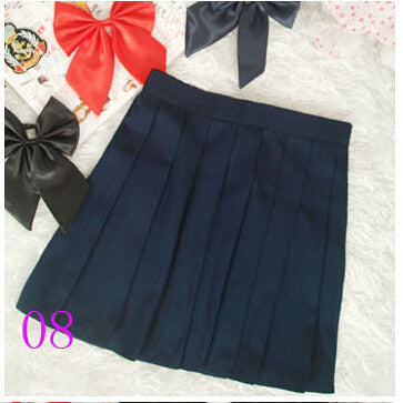 Online discount shop Australia - Midi Pleated Women Skirts High Waist Red A-Line Short Skirts Uniforms School Tartan Plaid Skirt Saias