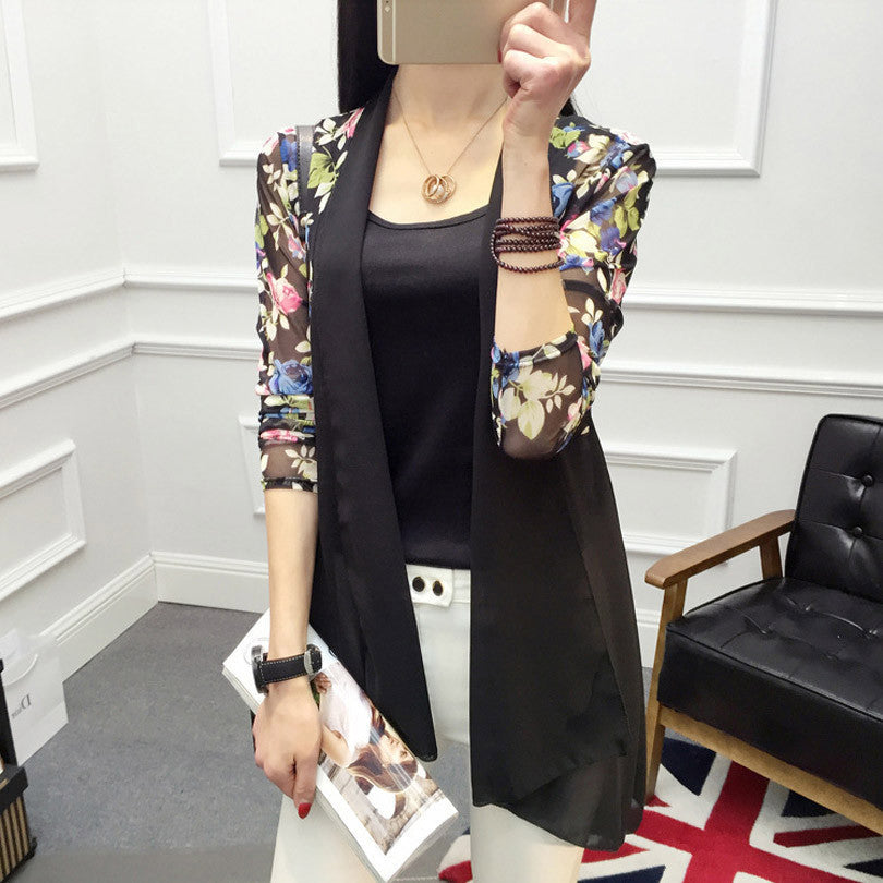 Online discount shop Australia - Long Chiffon Ladies Shirts Women's Cardigan Air Conditioning Female Blouses Jackets