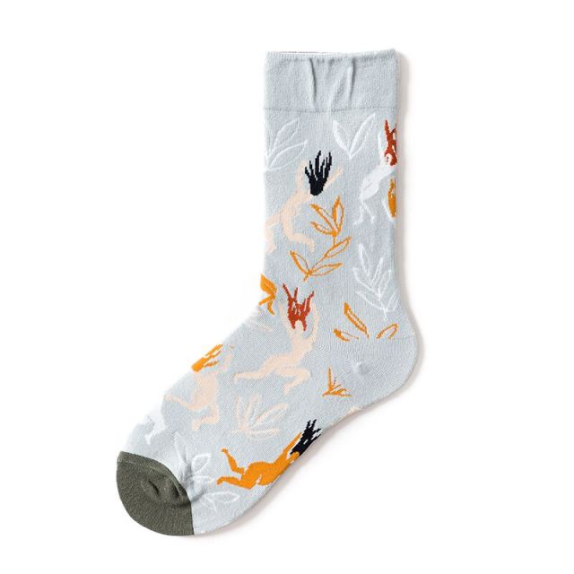 New Fashion Unisex Creative Harajuku Funny Socks Art Abstract Oil Painting Socks French Style Women Men Divertidos Crew Sokken