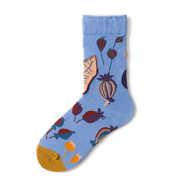 New Fashion Unisex Creative Harajuku Funny Socks Art Abstract Oil Painting Socks French Style Women Men Divertidos Crew Sokken