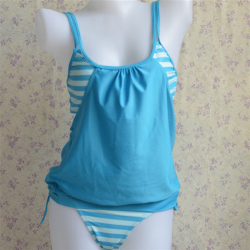 Bikini Set Plus Size Women Black Bathing Suit Striped Beachwear XXXXL BJ217