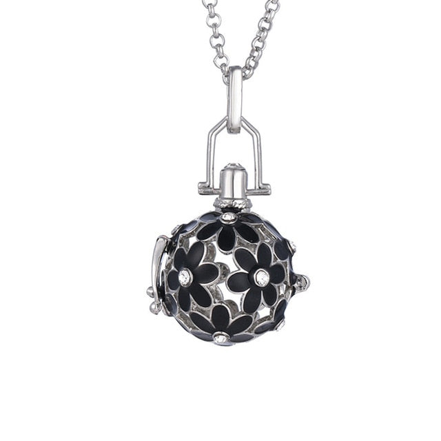 Mexico Chime Music Angel Ball Caller Locket Necklace Vintage Pregnancy Necklace Aromatherapy Essential Oil Diffuser Accessories