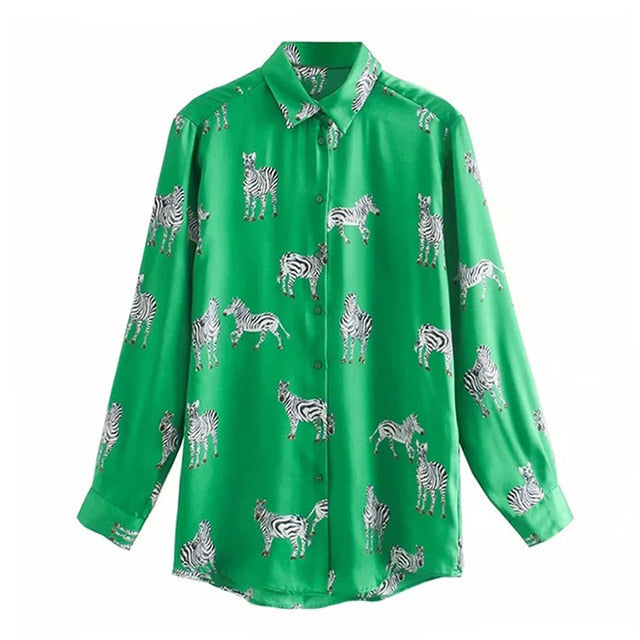 Leopard Stylish Shirt Women Turn Down Collar Office Fashion Female Blouse Long Sleeve Plus Size Lady Tops Blusa Feminina-Dollar Bargains Online Shopping Australia