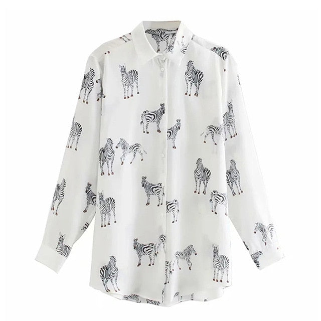 Leopard Stylish Shirt Women Turn Down Collar Office Fashion Female Blouse Long Sleeve Plus Size Lady Tops Blusa Feminina-Dollar Bargains Online Shopping Australia