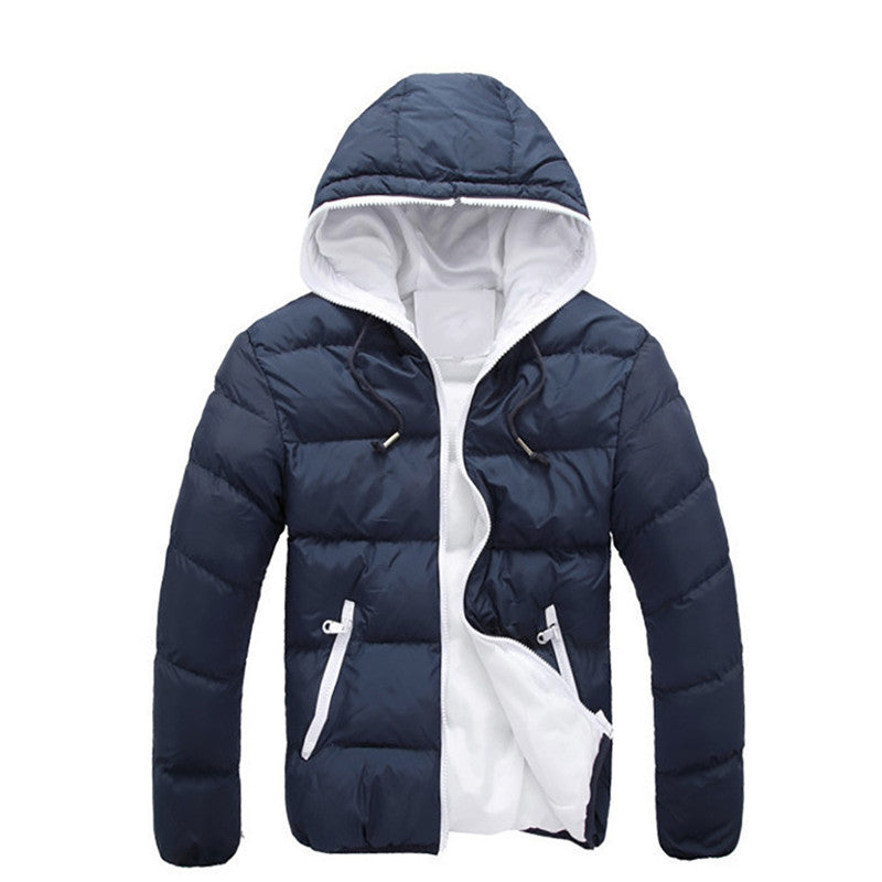 Online discount shop Australia - Coat Men Slim Casual Warm Jacket Hooded Essential Thick Men Coat Parka Overcoat Hoodie Zipper Pocket Masculino Coat Oct21