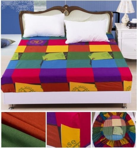 King/Queen Size Fitted Sheet 16 STYLE