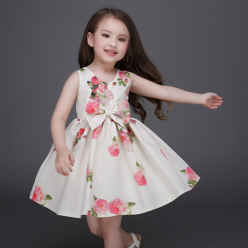 Online discount shop Australia - High-end girls dress baby girl embroidered princess dress kids girls cotton ribbons dress kids clothes