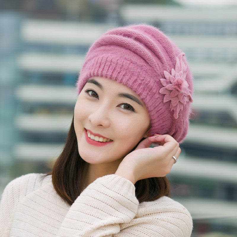Online discount shop Australia - Hats for women beanie mom's cap solid beret Rabbit hair