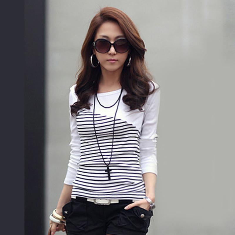 T Shirt Women Clothes Tshirt Long Sleeve Tops Womens Clothing T-Shirts Cotton Casual Tee Shirt