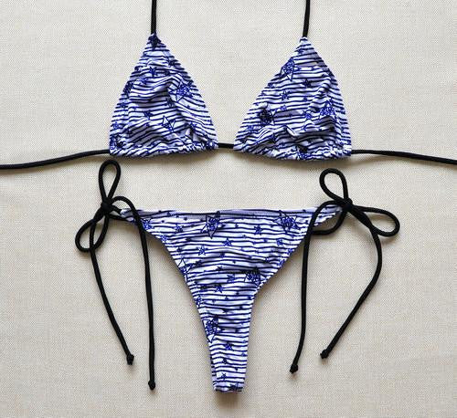 Solid Thong Bikini Women's Beach Brazilian Swimwear Female Bikinis Set Departure Beach Swimsuit String Biquini 1667