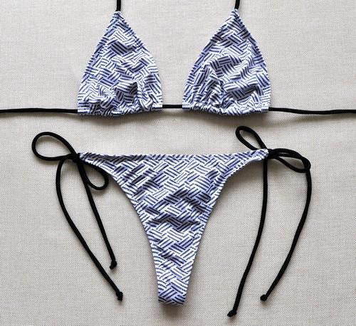 Solid Thong Bikini Women's Beach Brazilian Swimwear Female Bikinis Set Departure Beach Swimsuit String Biquini 1667