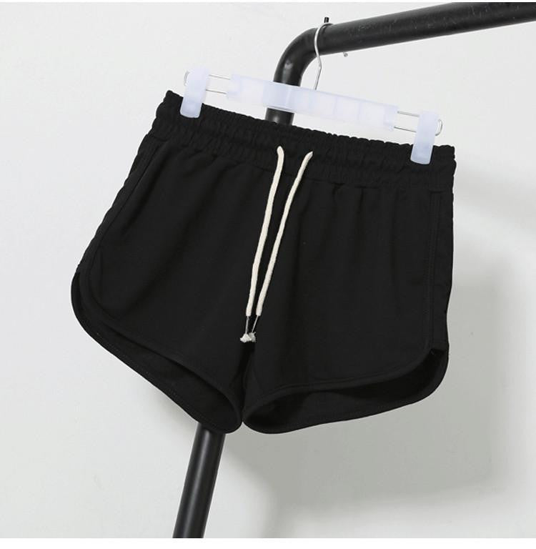 Summer Street Fashion Shorts Women Elastic Waist Short Pants Women All-match Loose Solid Soft Cotton Casual Short