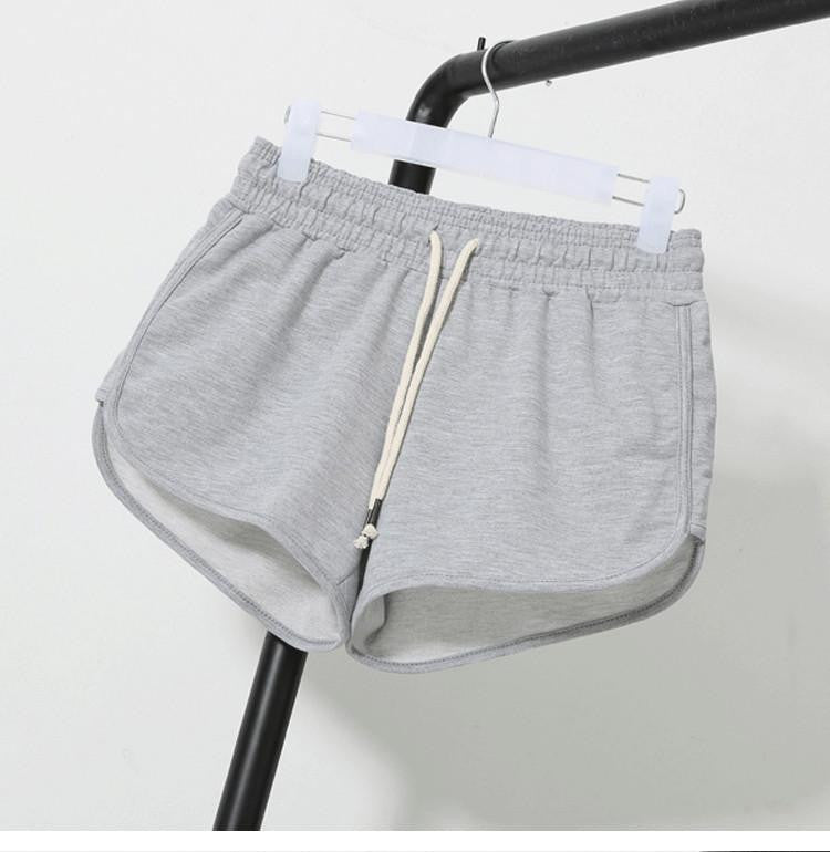 Summer Street Fashion Shorts Women Elastic Waist Short Pants Women All-match Loose Solid Soft Cotton Casual Short