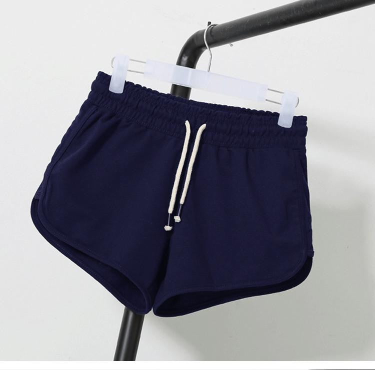 Summer Street Fashion Shorts Women Elastic Waist Short Pants Women All-match Loose Solid Soft Cotton Casual Short