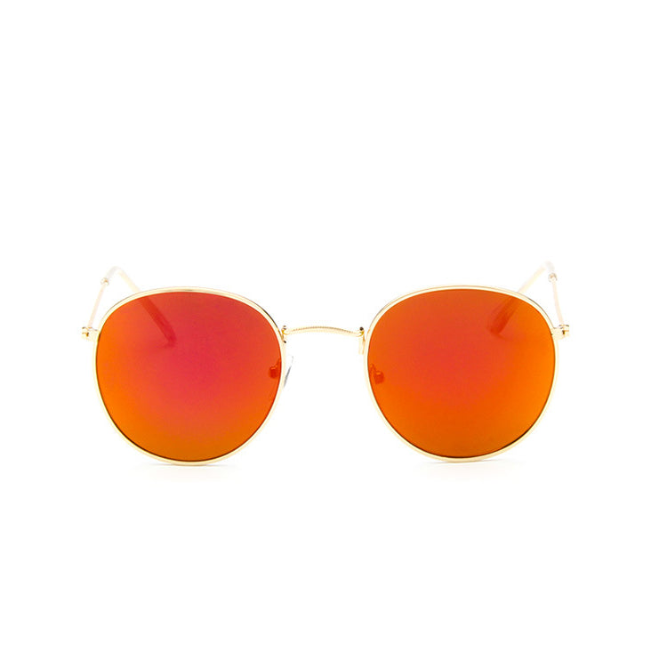 Retro round sunglasses women men brand designer sun glasses for women Alloy mirror sunglasses ray female oculos de sol