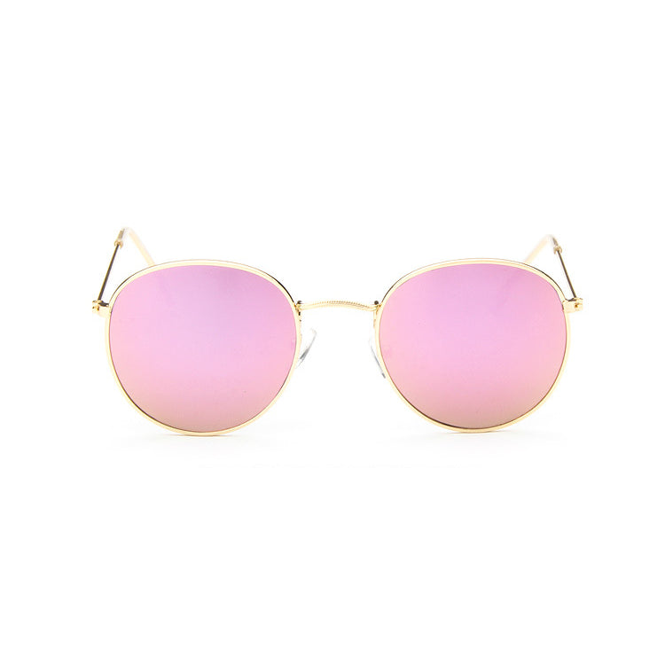 Retro round sunglasses women men brand designer sun glasses for women Alloy mirror sunglasses ray female oculos de sol