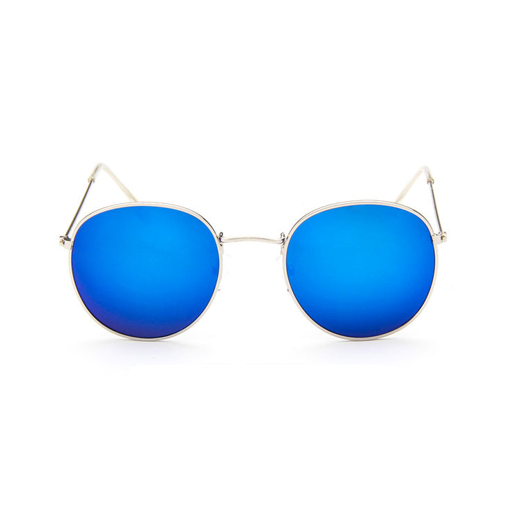 Retro round sunglasses women men brand designer sun glasses for women Alloy mirror sunglasses ray female oculos de sol