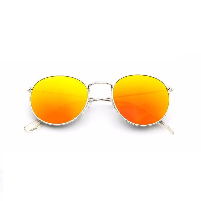 Retro round sunglasses women men brand designer sun glasses for women Alloy mirror sunglasses ray female oculos de sol