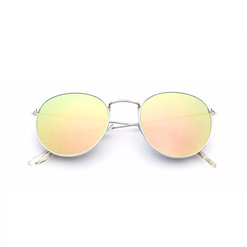 Retro round sunglasses women men brand designer sun glasses for women Alloy mirror sunglasses ray female oculos de sol
