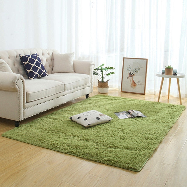 Silky Fluffy Carpet Modern Home Decor Long Plush Shaggy Rug Children&#39;s Play Mats Sofa Living Bedroom Bedside Mat Balcony Carpets